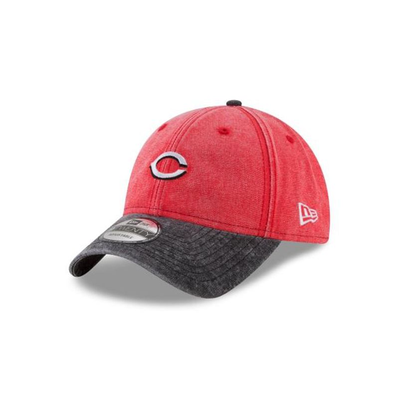 MLB Cincinnati Reds Rugged Canvas 9Twenty Adjustable (FCF2737) - Red New Era Caps